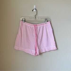 Pink and White Striped Pajama Shorts | Carol Hochman | NWT (Small)
